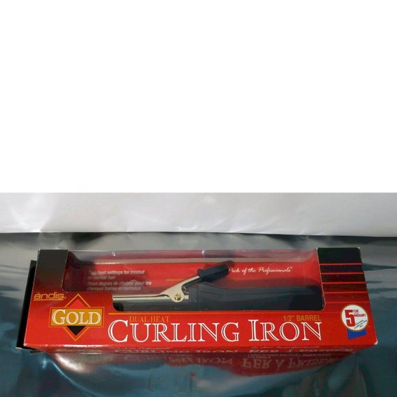 New - andis GOLD, Dual Heat, Gold Plated 1/2" Barrel CURLING IRON, Model CI-2 - Picture 3 of 5
